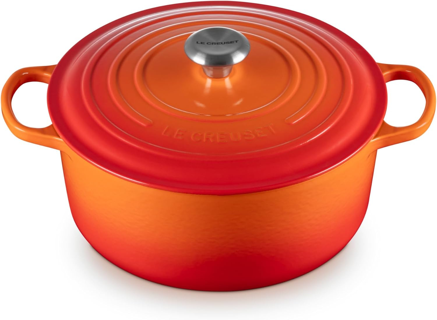 Le Creuset Enameled Cast Iron Round Dutch Oven, 7.25 qt., Flame | Amazon (US)