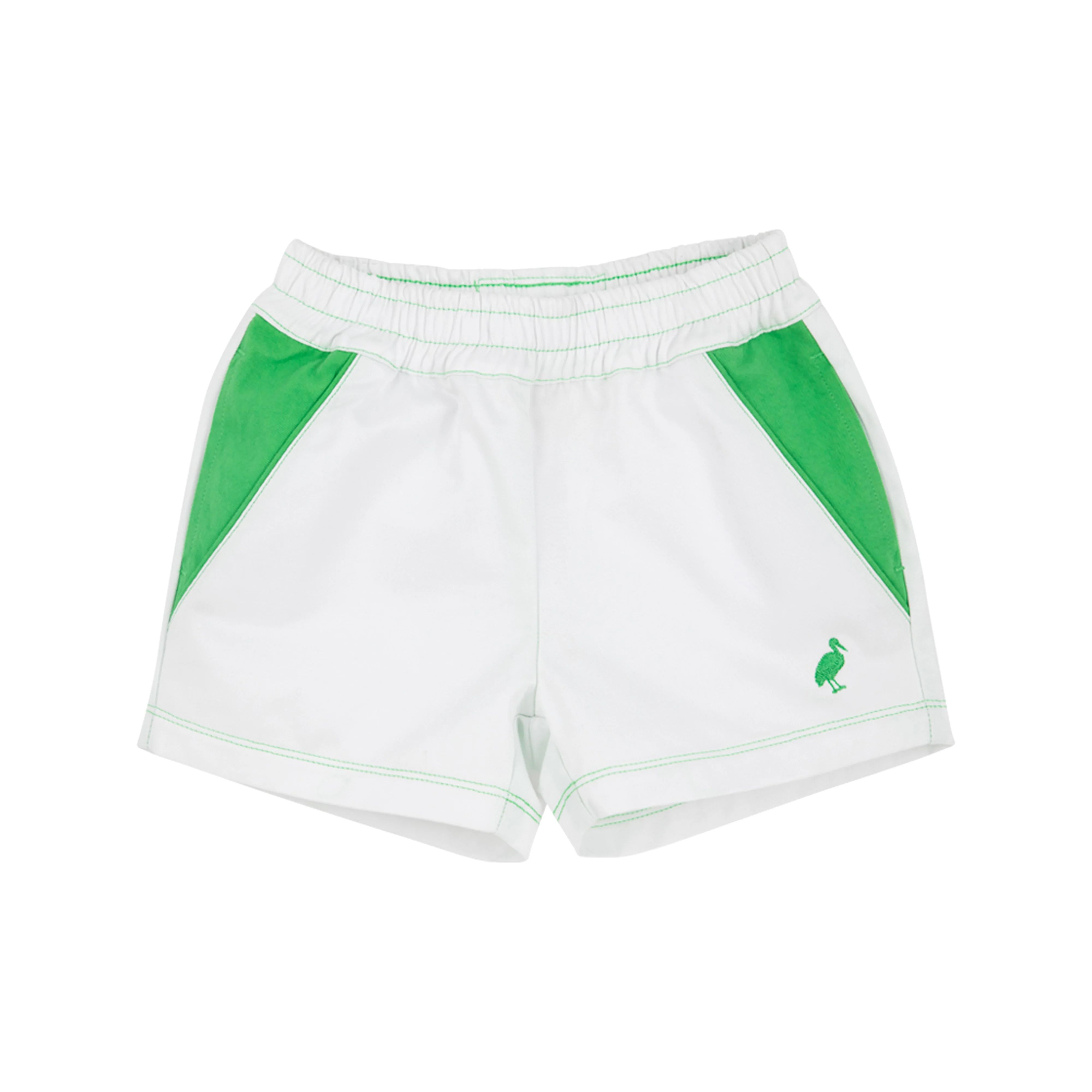 Schroeder Shorts - Worth Avenue White with Grafton Green Stork | The Beaufort Bonnet Company