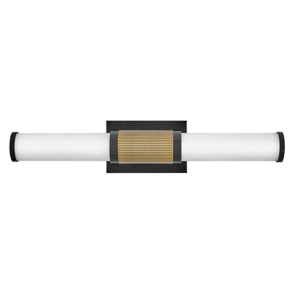 Zevi - Light Black And Lacquered Brass Brass Industrial / Transitional - LED Steel Wall Sconce | Walmart (US)