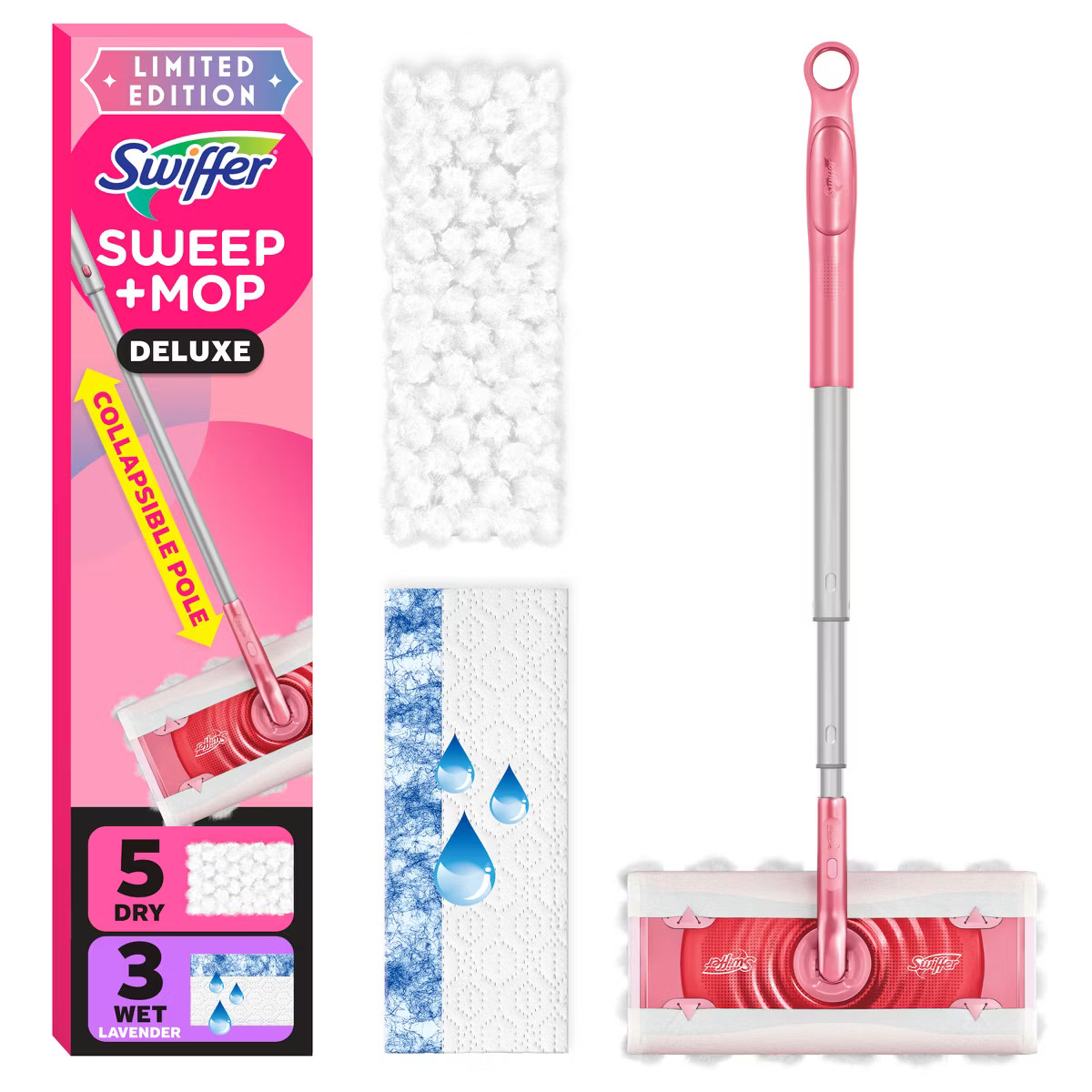 Swiffer Unscented Sweep + Mop Deluxe Floor Cleaners - Wicked Pink | Target