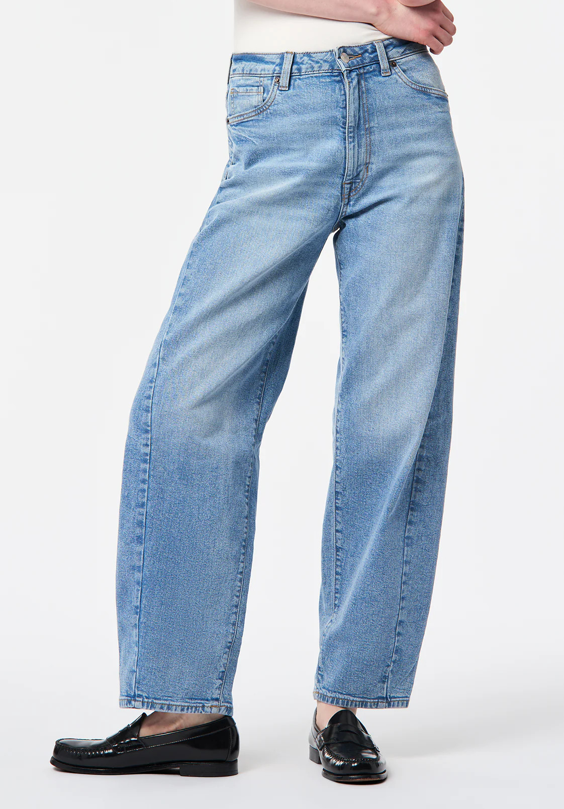 High Rise Barrel Barbara Women's Jeans, Vintage Blue - BL16072 | Buffalo David Bitton