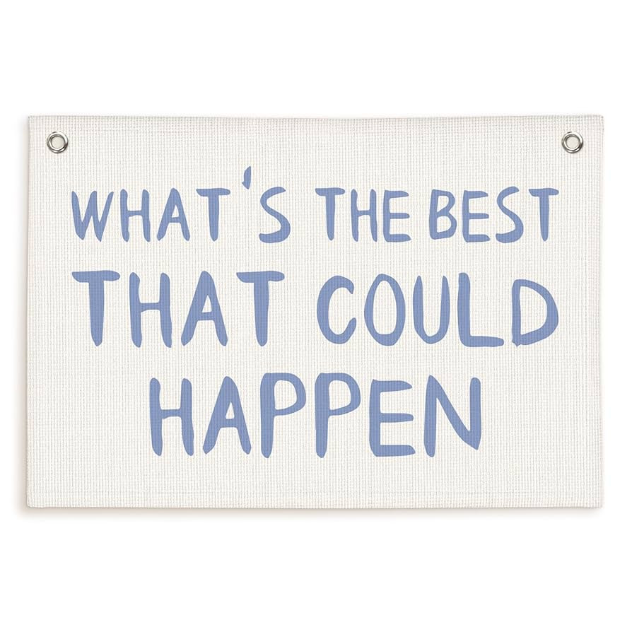 Positive Affirmations Wall Decor Banner, What's The Best That Could Happen Wall Art, Uplifting Li... | Amazon (US)