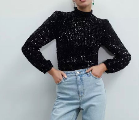 The perfect sparkly and warm holiday top! Pair with black trousers or pants and a stiletto and you’re good to go!

#holidaytop
#holidayoutfit
#newyears 


#LTKHoliday #LTKSeasonal