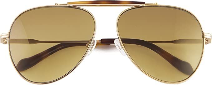 Sonix Women's Nara Sunglasses, Tan Tortoise/Amber Mirror Lens Aviator | Amazon (US)
