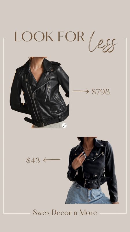 Look for Less…faux leather moto jackets

#anthropologie #shein #leather #fauxleather

#LTKSeasonal #LTKunder50 #LTKworkwear