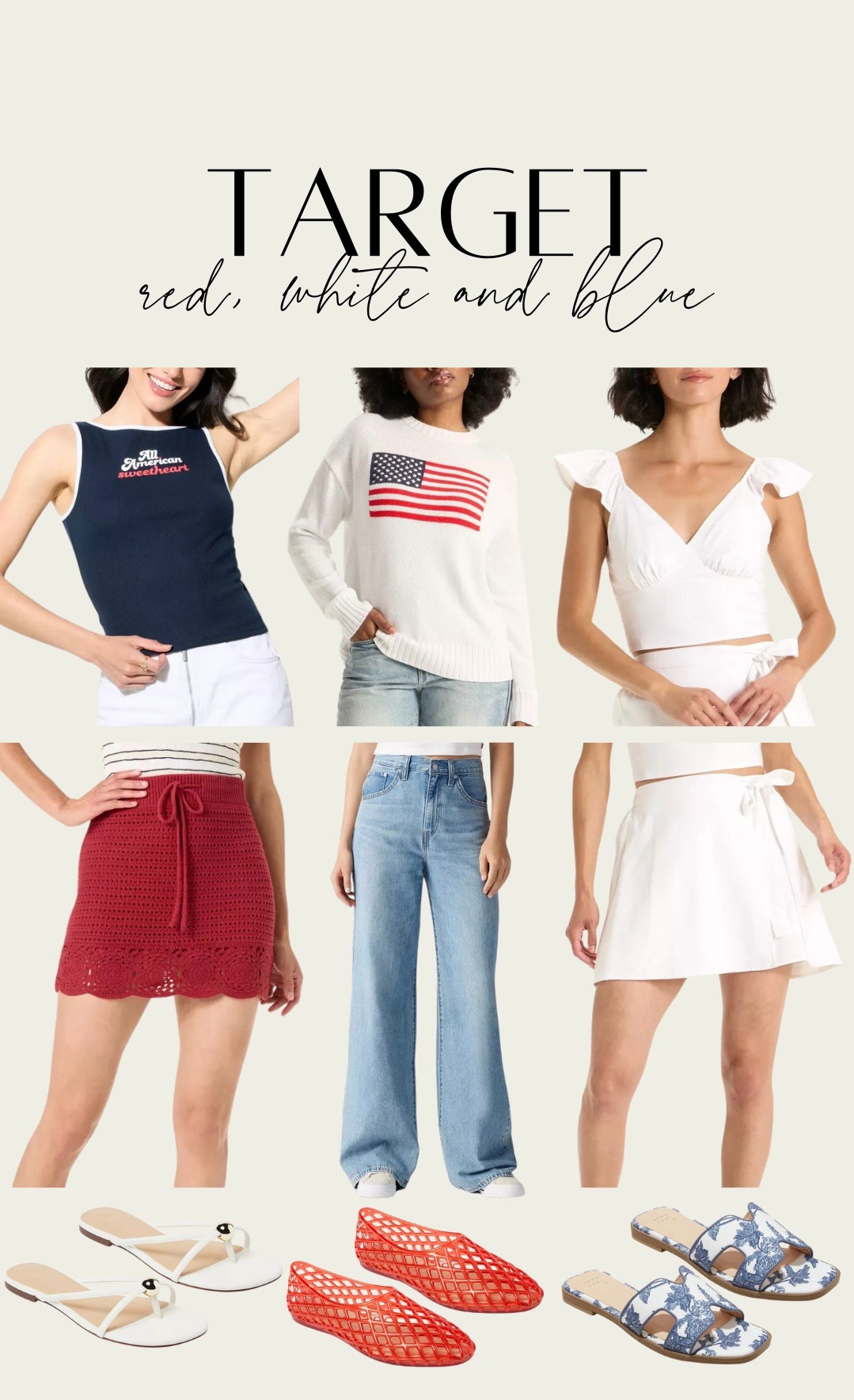 Red, white and blue finds at Target! Great outfits for 4th of July. I got my true size XS in everything, size 24 in the Levi's

#LTKSeasonal #LTKStyleTip
