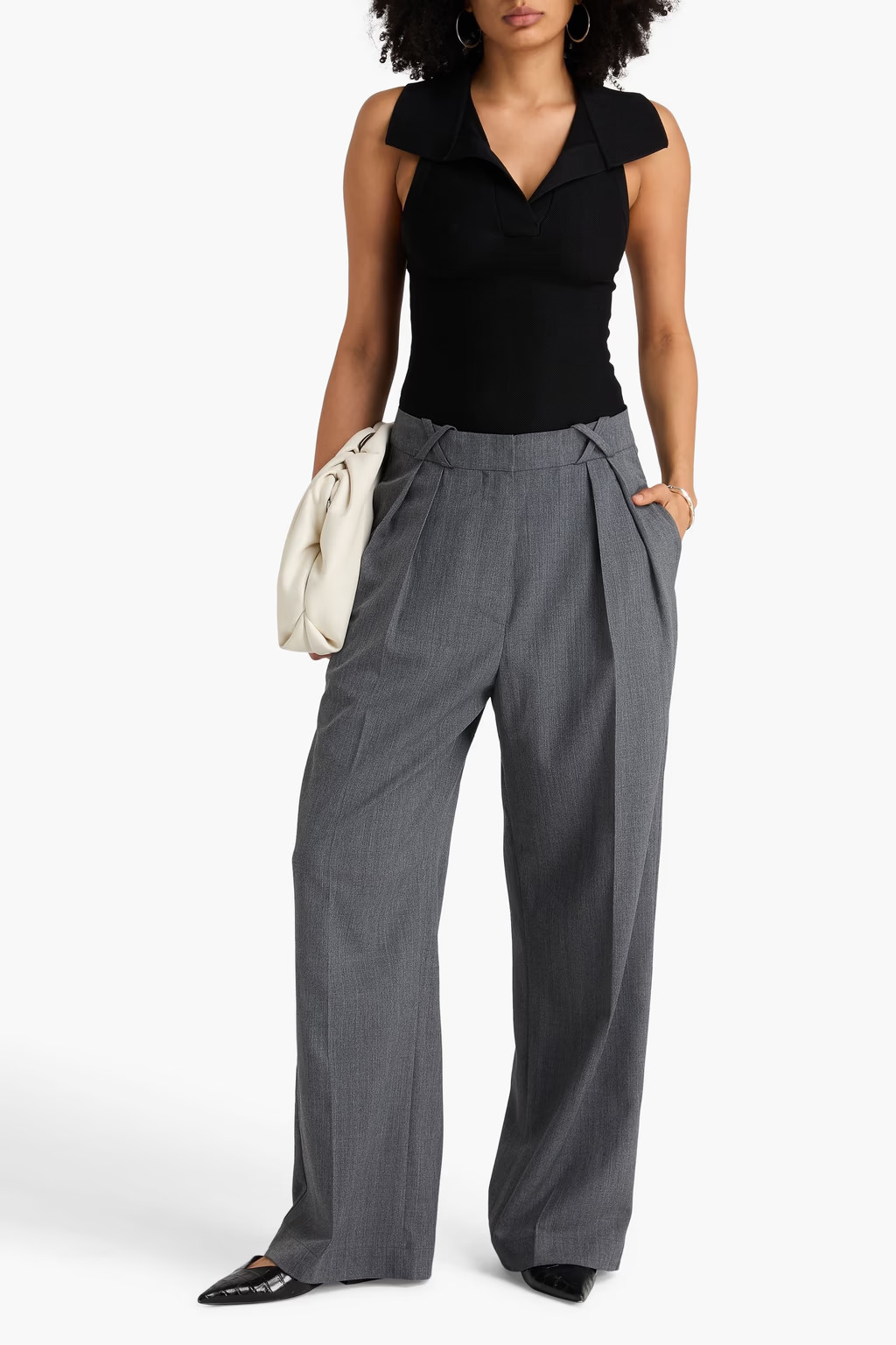 Twill wide-leg pants | The Outnet (UK and Europe)