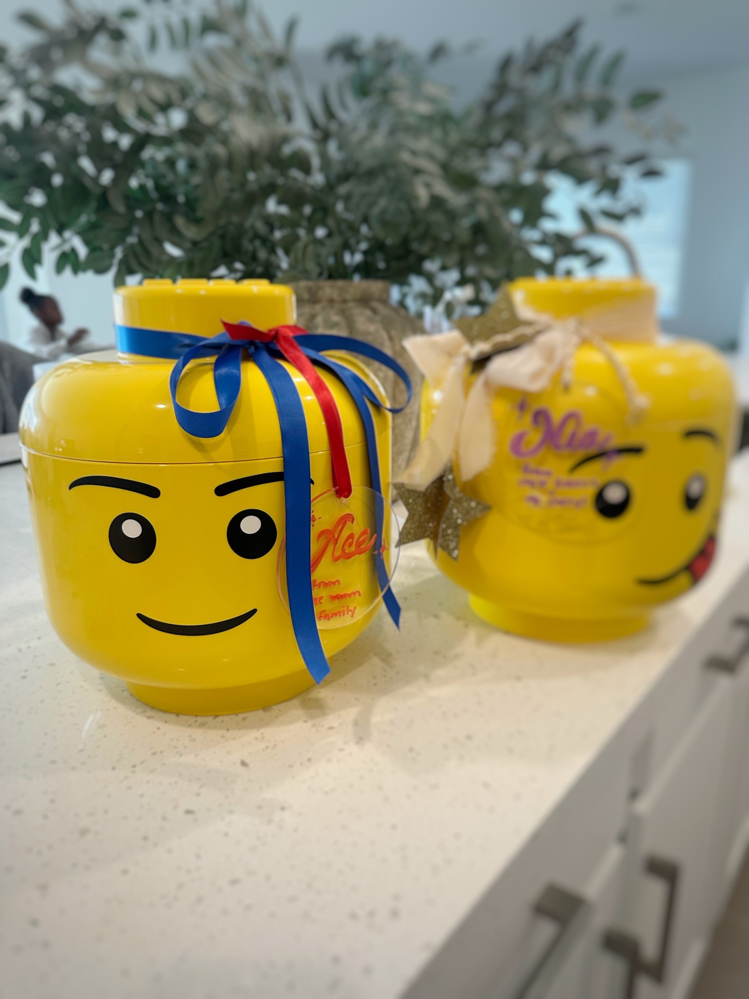 DIY Lego Gifts for kids or babies, these are the large Lego Storage Heads with acrylic tags. 
Perfect gift  for littles ✨

#LTKBaby #LTKFamily #LTKKids