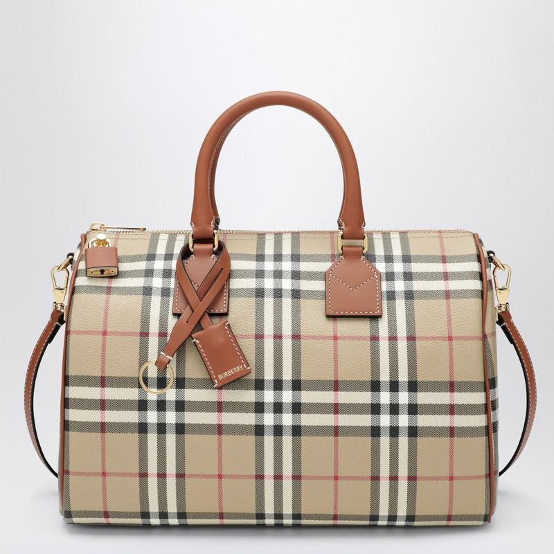 Burberry Medium Bowling Bag With Check Pattern | Baltini