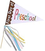 Breling 5 Pcs Preschool First Day of School Felt Pennant Flags Set DIY Pennant Kindergarten Last ... | Amazon (US)