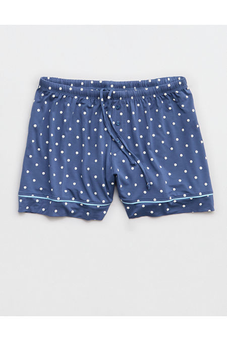Aerie Real Soft Pajama Boxer Women's Divine Blue S | Aerie