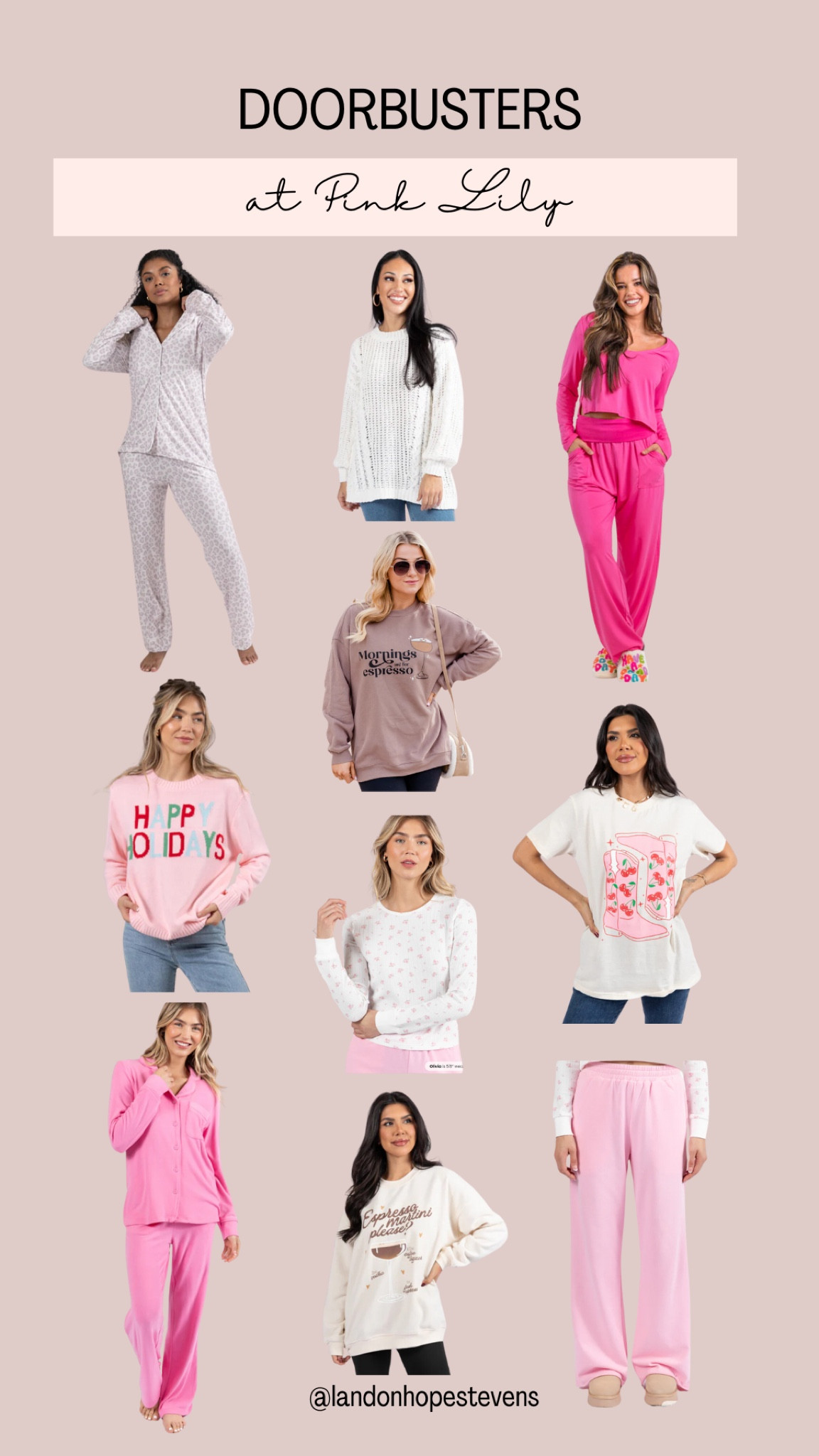 🎁 Pink Lily’s Doorbusters Are Here! From holiday pajamas to comfy sweaters, these pieces are made for staying stylish this season. Plus, these deals are TOO good to pass up. 🙌

✨ What to Shop:

Festive loungewear for cozy mornings 🎄
Sweaters and graphic pullovers to pair with jeans
Pink everything for girly vibes 💕
💬 Which one are you grabbing first? Tap to shop now before these sell out! 🛍️ #PinkLilyDoorbusters #BlackFridayDeals #LTKUnder50 #HolidayStyle

#LTKStyleTip #LTKCyberWeek #LTKSaleAlert