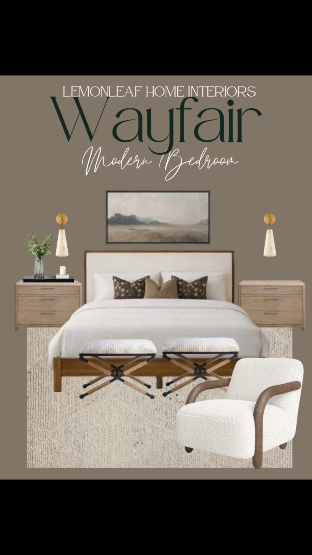 Modern bedroom design with pieces from @Wayfair

#LTKHome #LTKSaleAlert