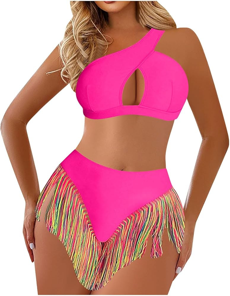 Hawaiian Seamless Tropical Wireless Plain Beach Swimwear for Women Swimwear Bikinis Tankini Women... | Amazon (US)