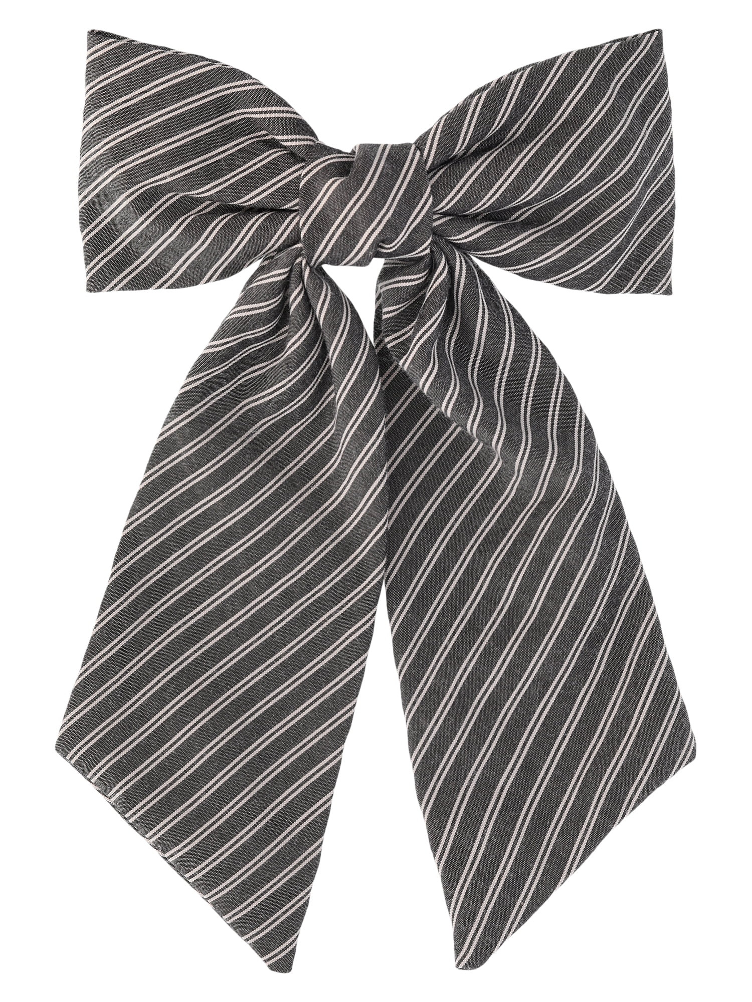 No Boundaries Large Stripe Hair Bow Barrette Clip, Women's | Walmart (US)