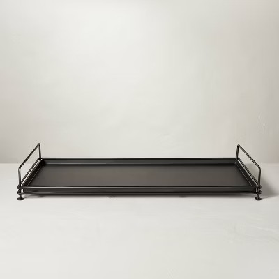 Decorative Metal Entryway Boot Tray Black - Hearth & Hand™ with Magnolia | Target