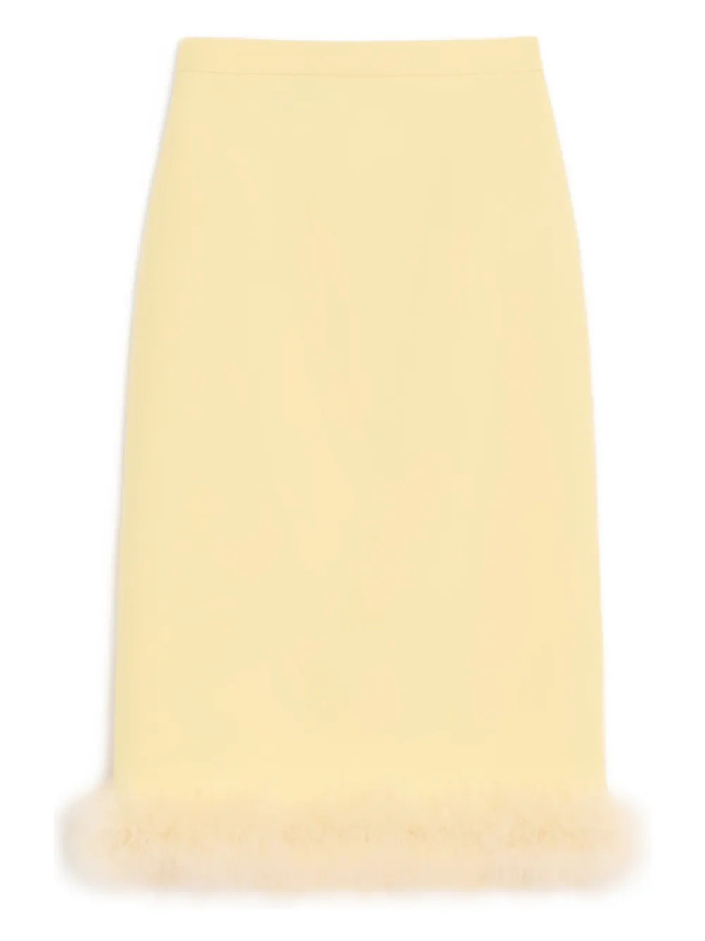 Valentino Garavani midi Crepe Couture skirt - Yellow | Farfetch Global
