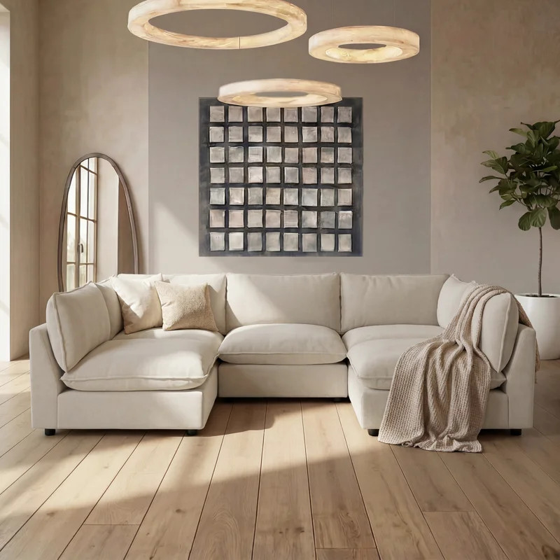 Heffernan 106.38” W Oversized 5-Seater Composable Modular Sofa | Wayfair North America