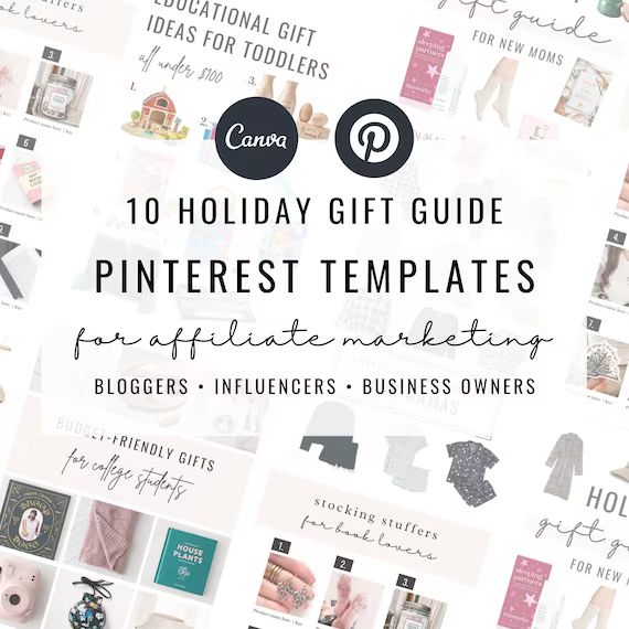 Holiday Gift Guide Templates for Canva  Pinterest Gift Guide - Etsy | Etsy (US)