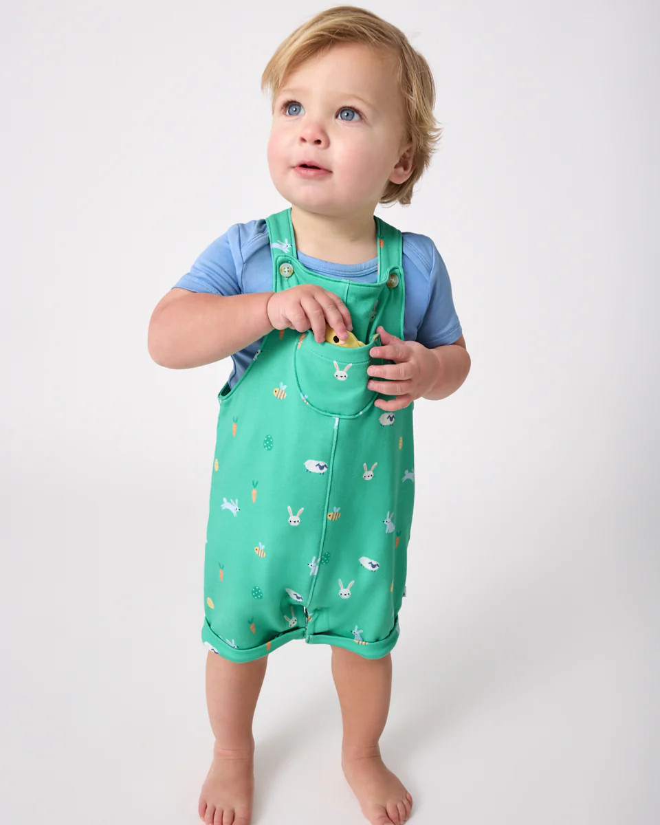 Bunny Burrow Shorty Overall Set | Little Sleepies