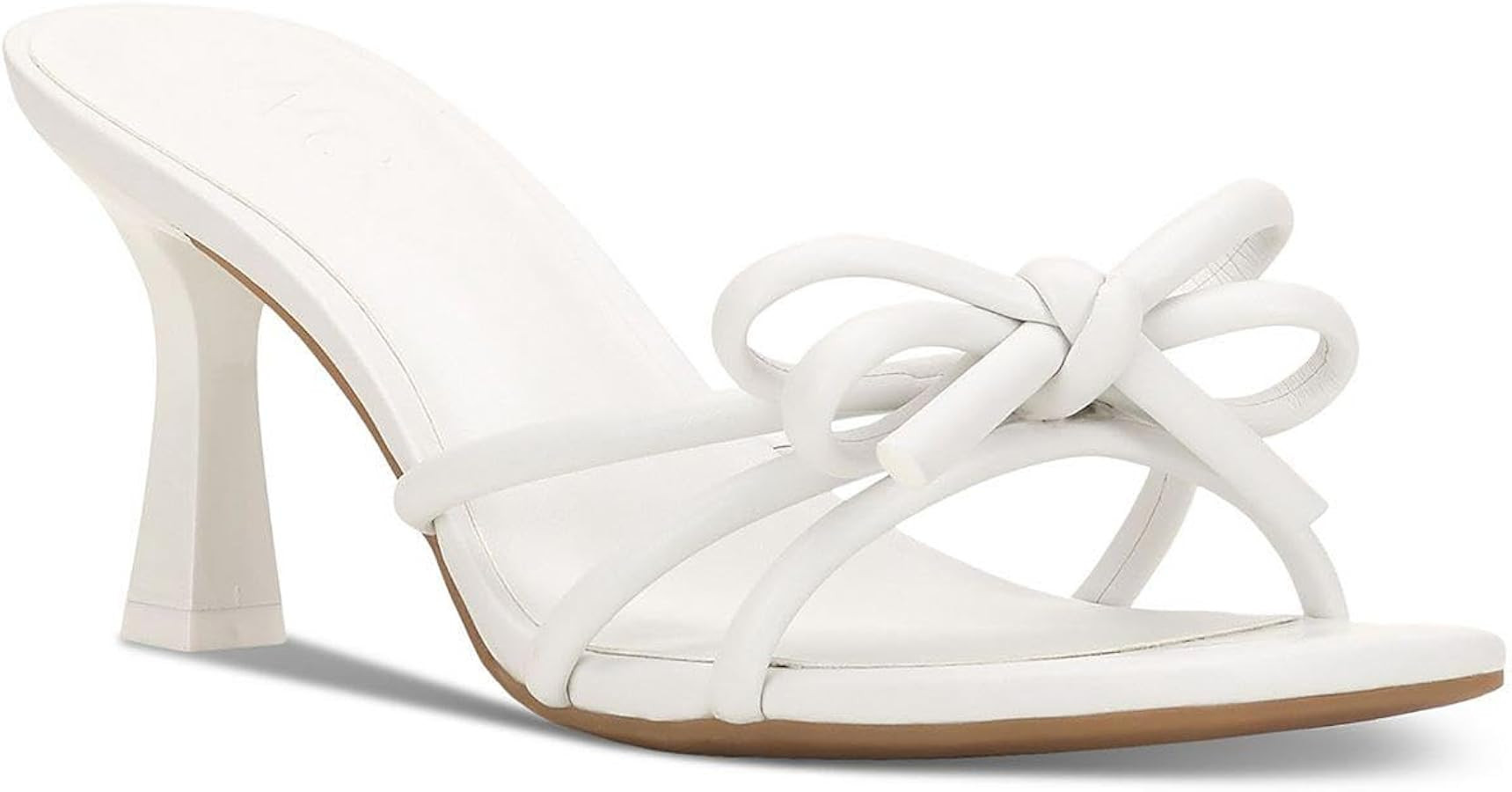 Cufflinks Inc. INC Womens Emonna Faux Leather Slip On Slide Sandals White 9.5 Medium (B,M) | Amazon (US)