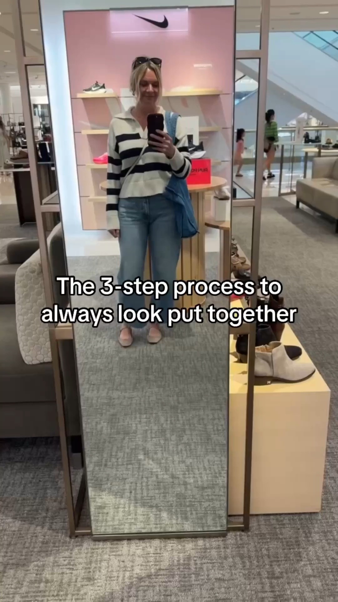 Looking put together isn’t about being overdressed — it’s about being intentional. Here’s the simple 3-step process I use (and teach my clients): 

1️⃣ Start with structure. 
A structured layer (blazer, tailored jacket, polished bag, belt) instantly elevates even the most basic outfit. 

2️⃣ Balance proportions. 
If one piece is loose, balance it with something more fitted. If you’re wearing wide-leg pants, define the waist. Proportion is what makes outfits look styled — not thrown on. 

3️⃣ Finish with intention. 
Shoes, jewelry, and grooming matter. Even simple accessories signal effort. 

When you follow this formula, getting dressed becomes easier — and your outfits look elevated without trying too hard. 

✨ Save this for busy mornings.