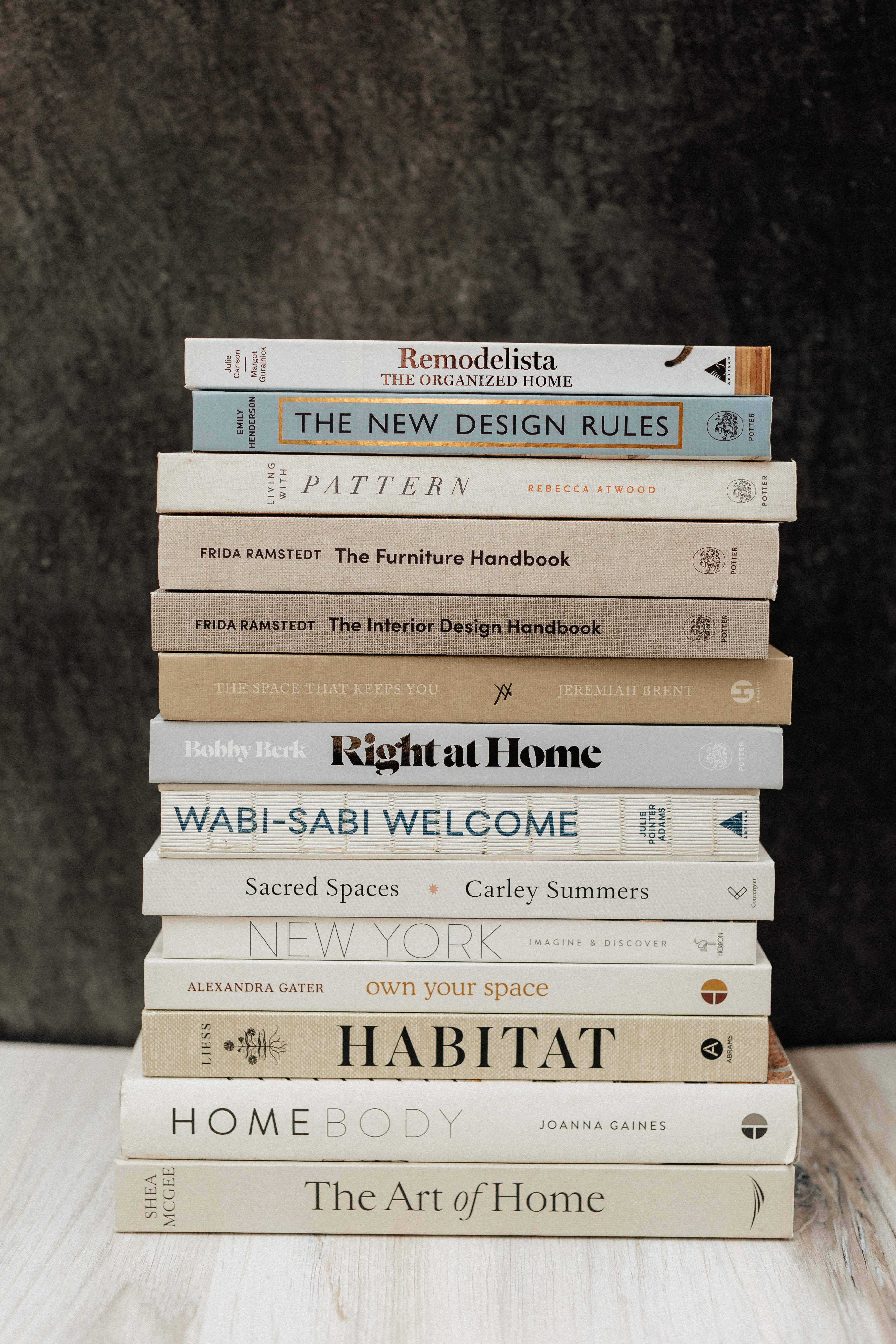 My favorite neutral coffee table books for interior design.

Use these for:
• Stacking in groups of 3 to create height in shelf and table displays.
•Filling bookshelves
•Browsing for design inspiration! I specifically picked all of these books for their great content on the INSIDE.

#coffeetable #homedecor #designbooks

 

 #LTKHome #LTKFindsUnder50