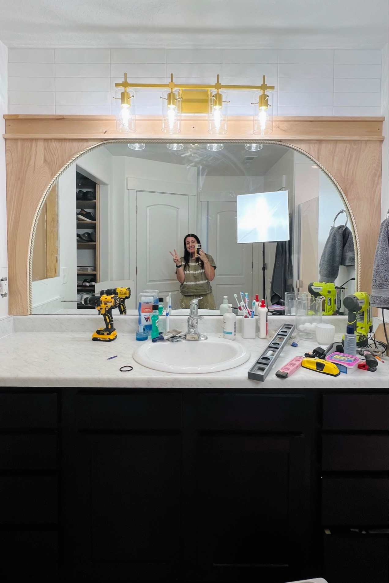 Supplies and tools I used to create this wooden arched mirror frame. 

#LTKhome