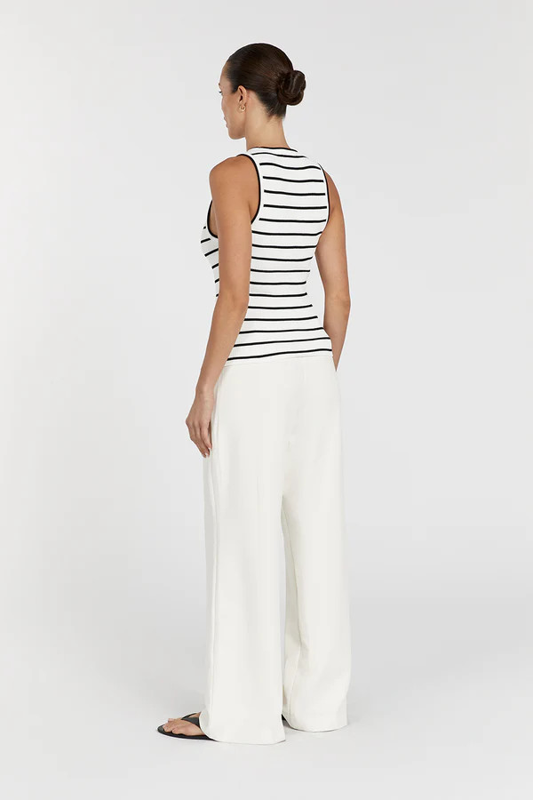 HENRY WHITE STRIPED KNIT TANK | DISSH