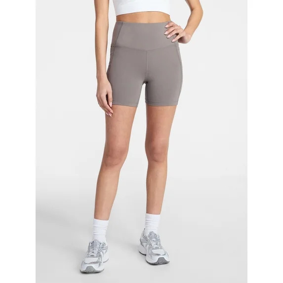 Athletic Works Women's High Rise Bike Shorts, 5" Inseam, Size XS-XXXL | Walmart (US)