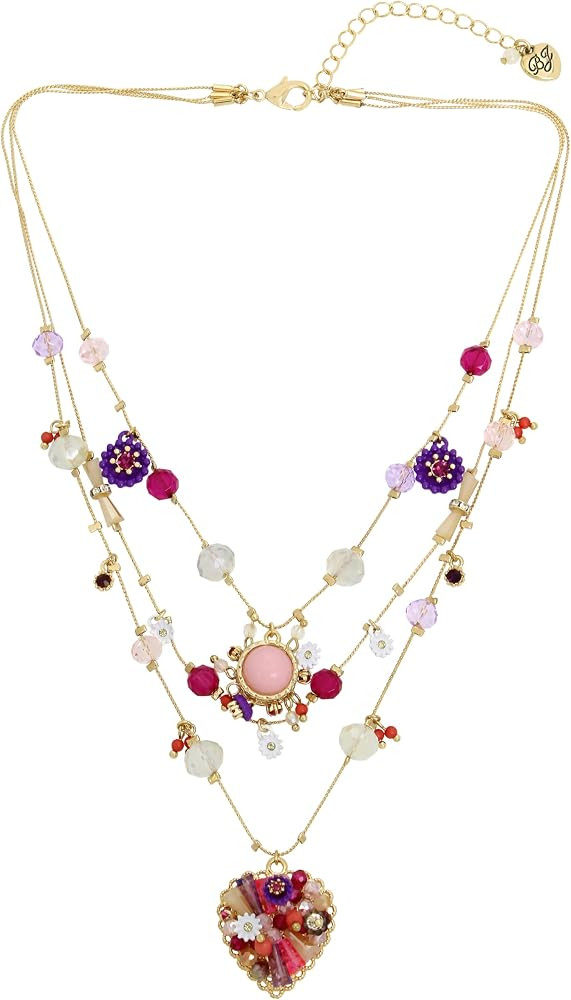Betsey Johnson Woven Layered Necklace | Amazon (US)