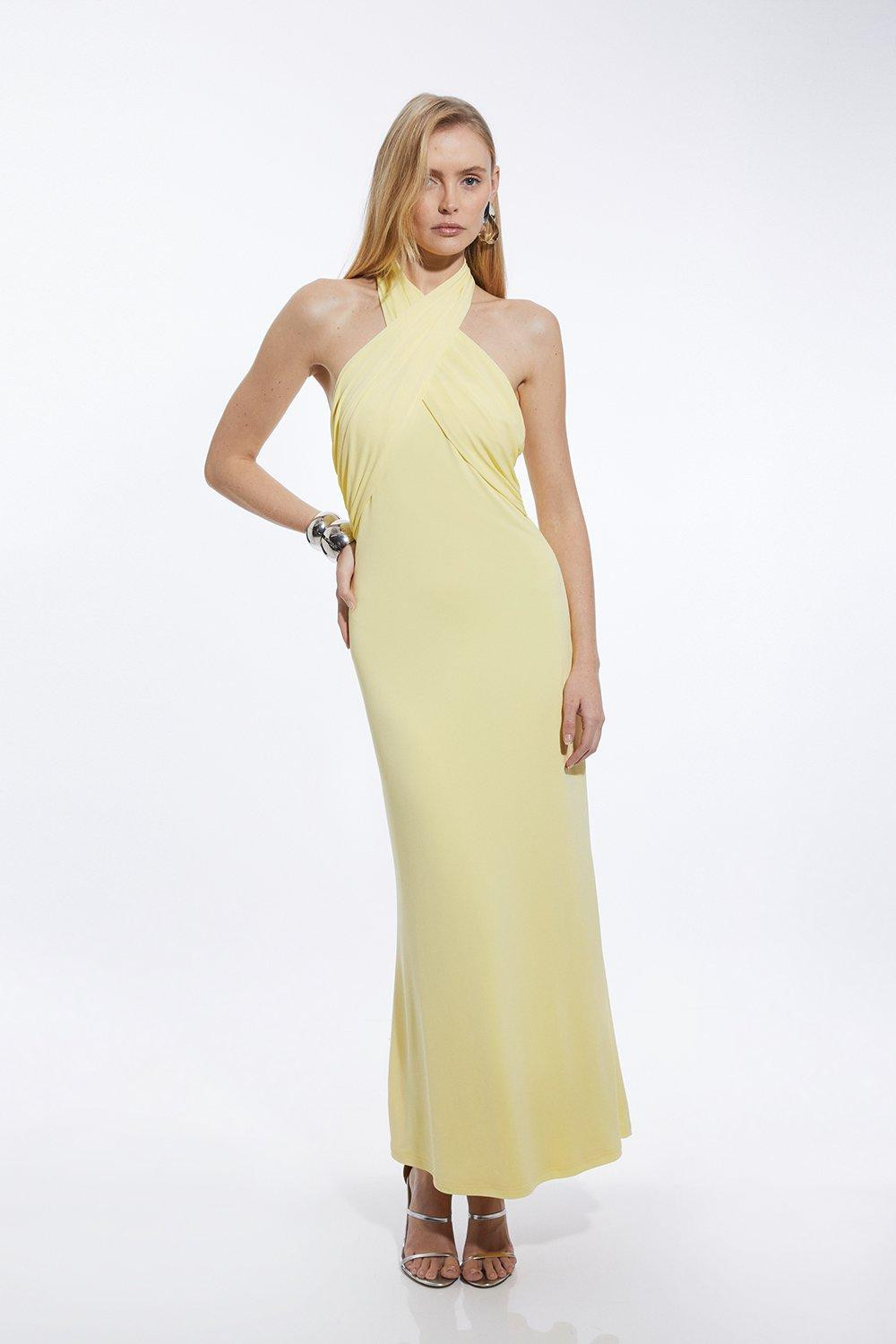 Drapey Crepe Jersey Maxi Dress | Karen Millen UK + IE + DE + NL
