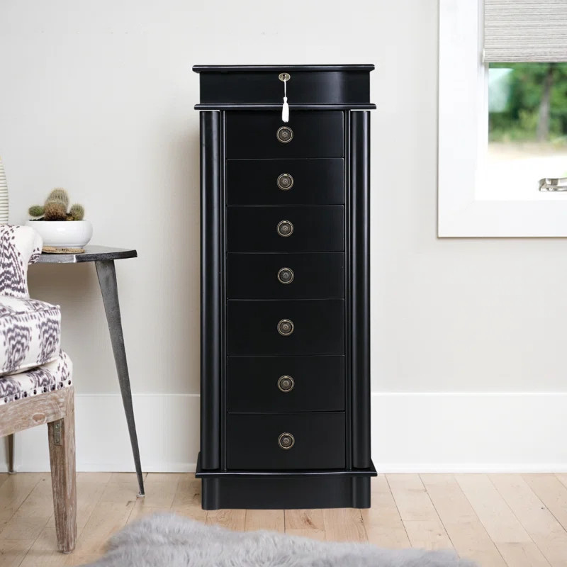 Alcott Hill® Argueta Jewelry Armoire with Mirror & Reviews | Wayfair | Wayfair North America