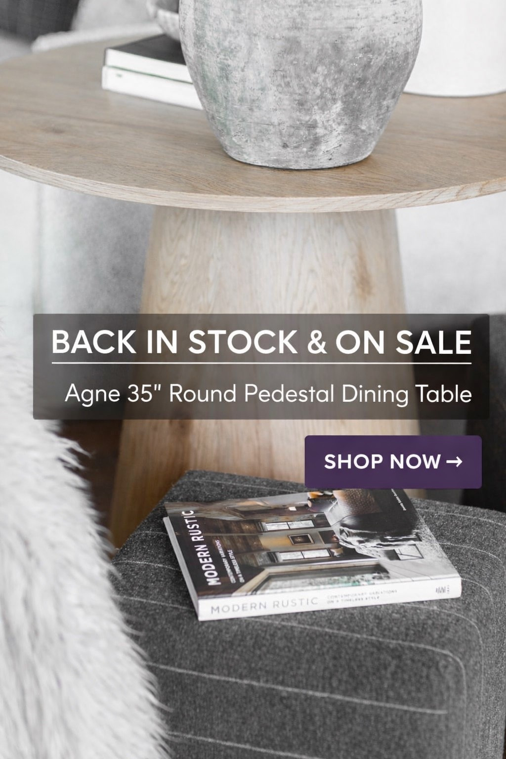 Back in stock + on sale ✔️ One of my favorite round pedestal tables—timeless, neutral, and so good in small spaces. Linked here.

#LTKHome #LTKSaleAlert