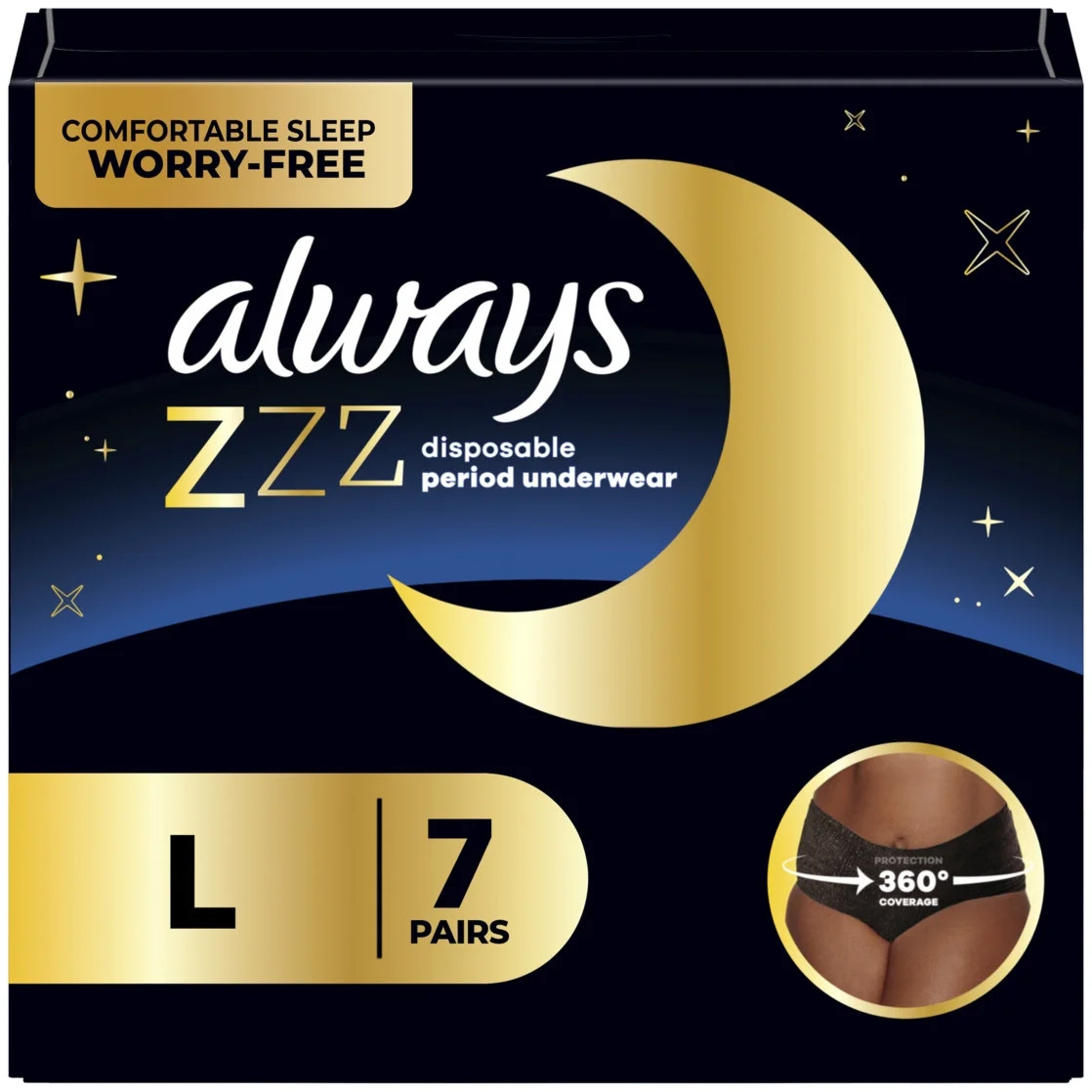 Always ZZZ Ropa Interior Menstrual Desechable para la Noche Talla L, Mujeres, 7 Unidades es elegi... | Walmart (US)