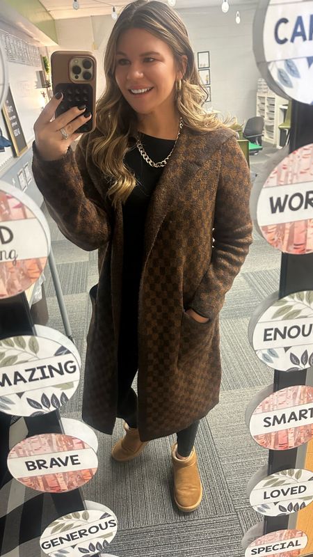 Women’s winter outfit
Teacher OOTD
Cardigan of my dreams: brown checkered and so cozy. 
Ugg dupes

#LTKworkwear #LTKstyletip #LTKSeasonal