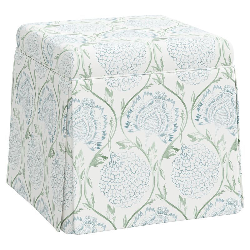 Anne Skirted Ottoman, Ranjit Floral | One Kings Lane