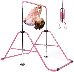 WATBKHE Kids Gymnastics Bar Gymnastic Equipment for Home Adjustable Height Gymnastic Training Bar... | Amazon (US)