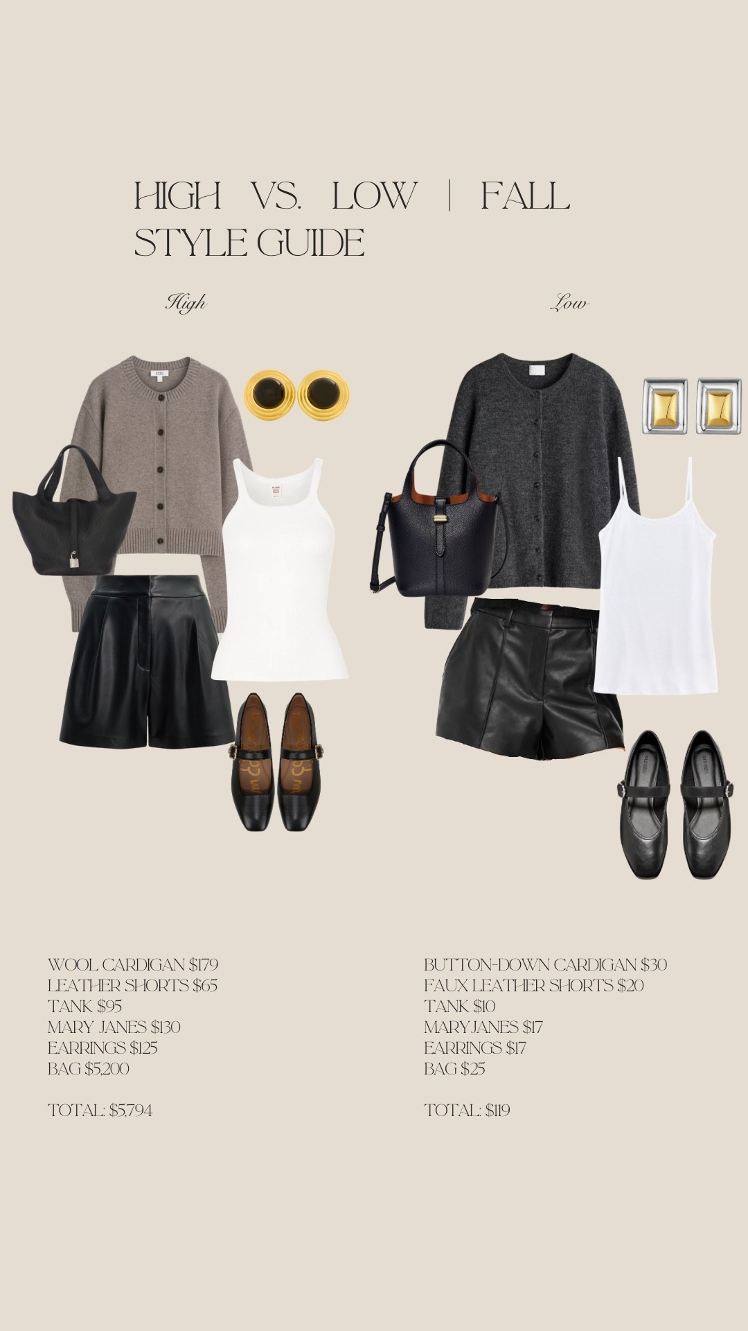 High-end vs. low-end! #chic #elevated #falloutfit #transitionoutfit #styleguide #shopltk #ltkchic

#LTKFindsUnder100 #LTKU #LTKStyleTip