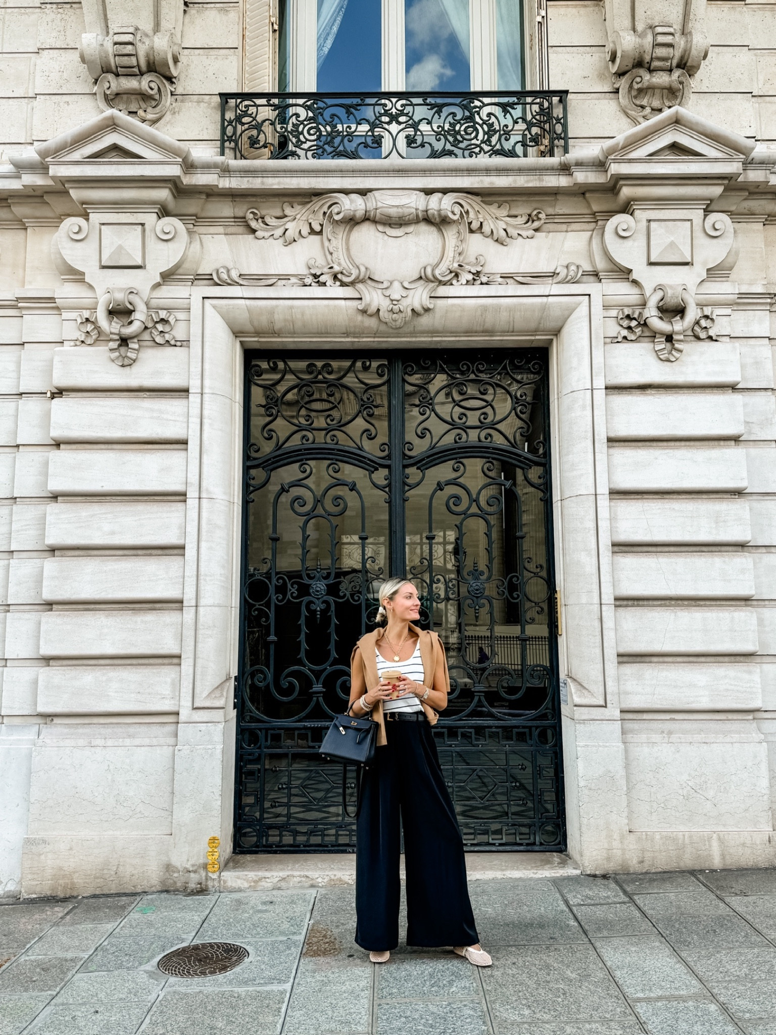 I wore this outfit in Paris and have been obsessed with this look ever since! These pants are a favorite of mine! I have them in so many colors! Wearing XS! 


Loverly grey, wide leg trousers, work pants, cardigan, sweater, mesh ballet flats 

#LTKSeasonal #LTKStyleTip
