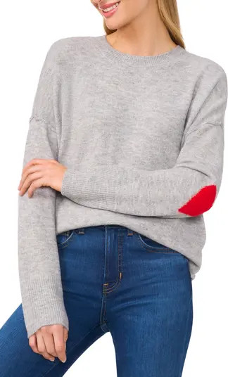 Heart Elbow Crewneck Sweater | Nordstrom