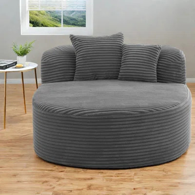 Spacious Modern Sofas, Corduroy Upholstered Chaise Lounge, Ideal For Living Room | Wayfair North America