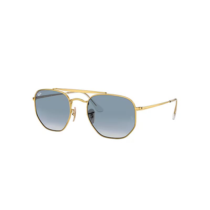 Ray-Ban Marshal Sunglasses Gold Frame Blue Lenses 51-21 | Ray-Ban (US)