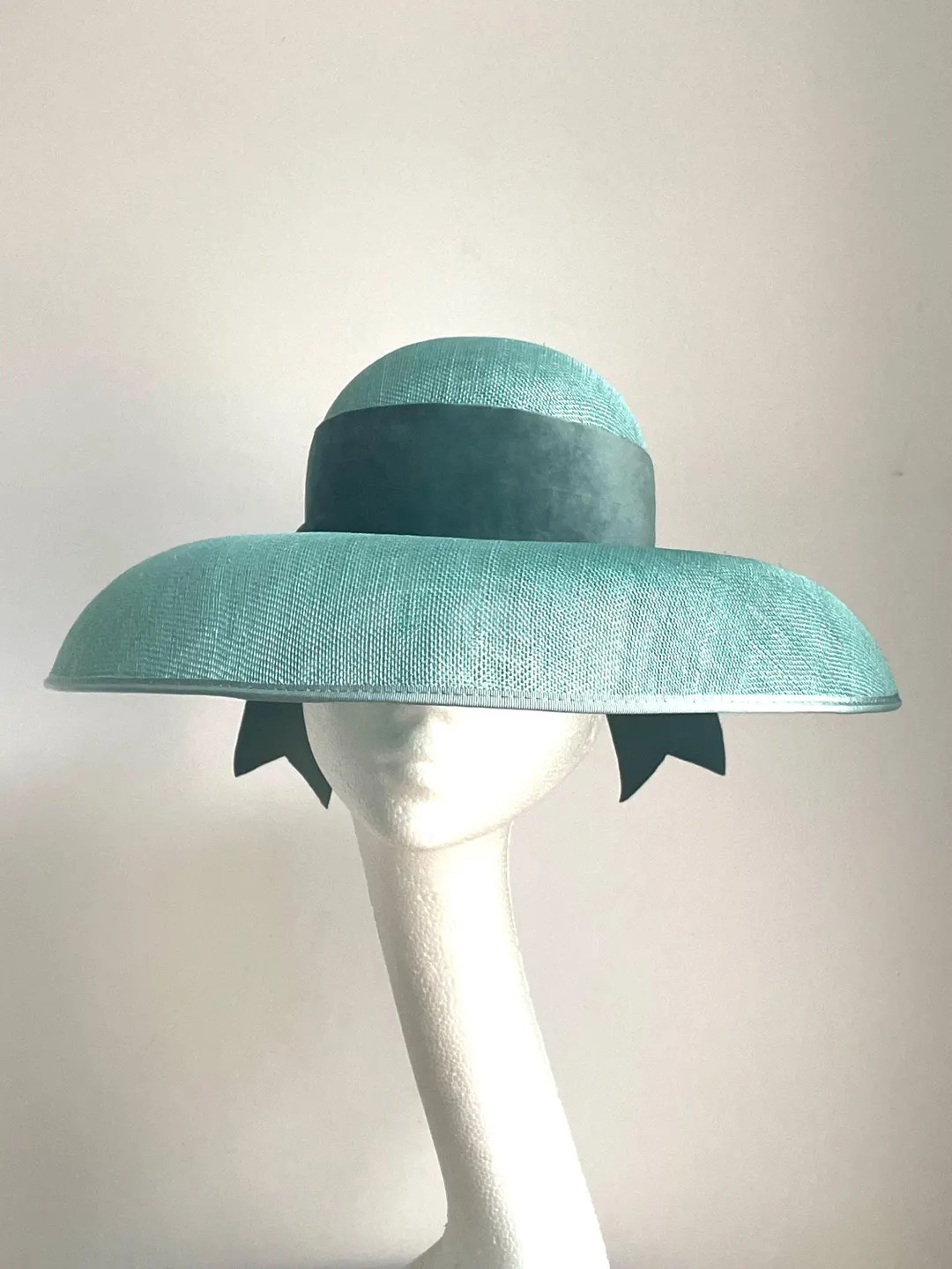 Aqua Green Hat, green royalty Ascot fascinator hat, aqua green Wedding hat, green Kentucky Derby ... | Etsy (US)