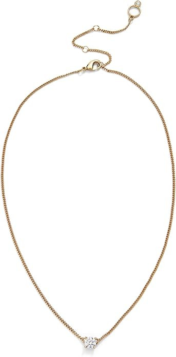 Kleinfeld Womens Round Cubic Zirconia Dainty Pendant Necklace | Amazon (US)