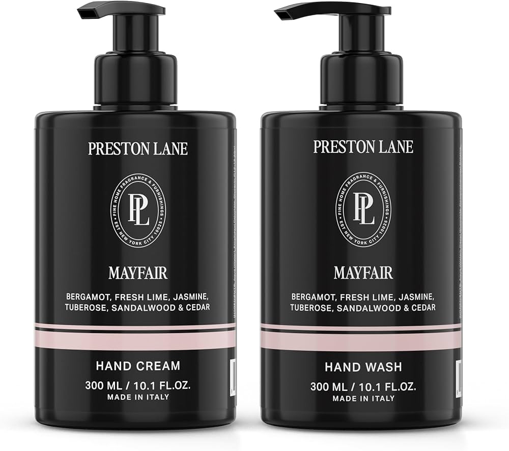 Preston Lane Hand Soap & Lotion Set, Mayfair Scent – Hydrating Hand Wash and Moisturizing Hand ... | Amazon (US)