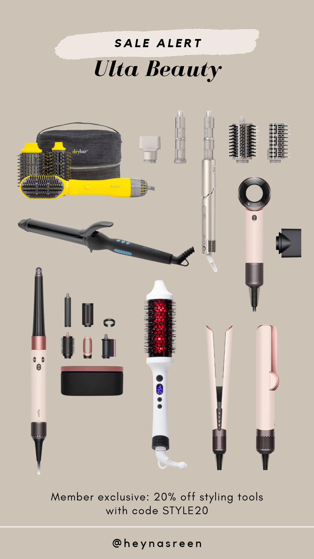 Get 20% off hair styling tools like the Dyson and Shark with code STYLE20 at Ulta!!

#LTKSaleAlert #LTKBeauty