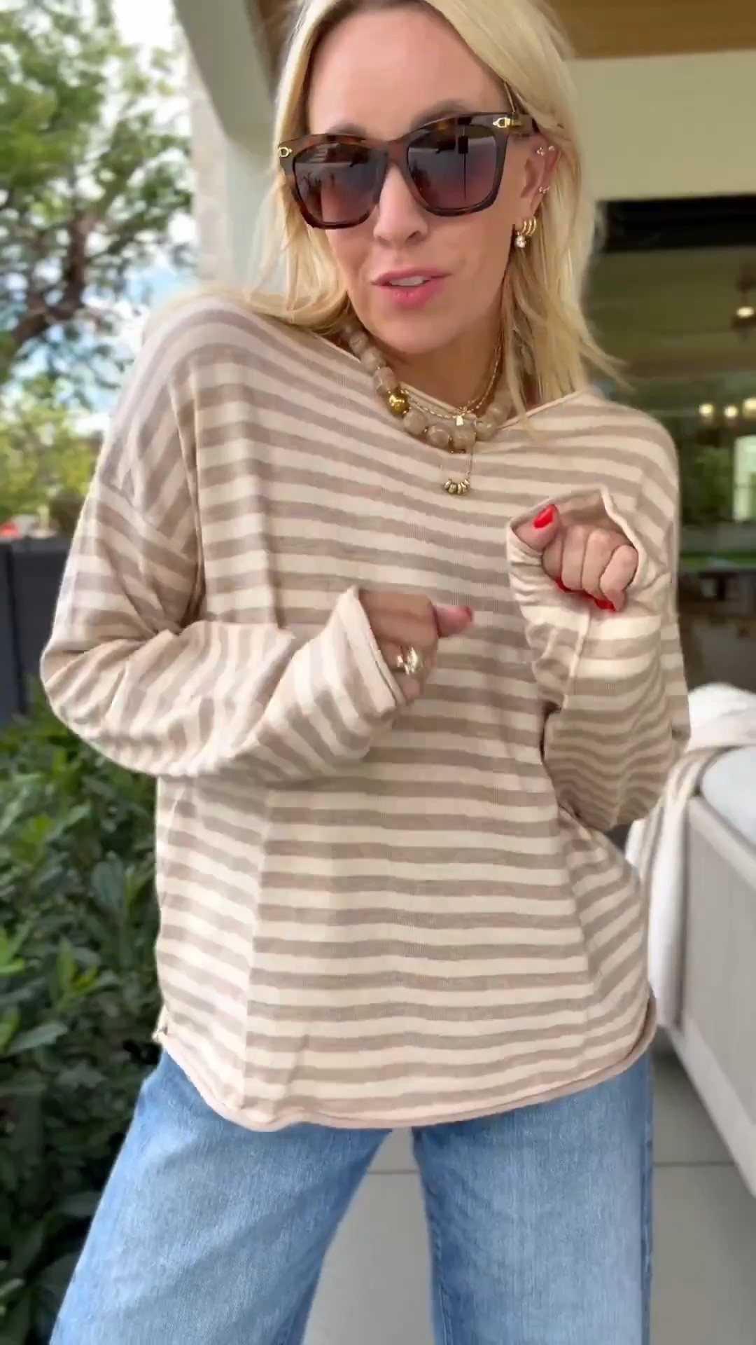 This striped sweater looks and feels like aerie! Part of a set!

#LTKootd #LTKgrwm #LTKmomlife