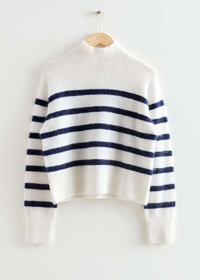 Cropped Mock Neck Knit Sweater | & Other Stories US