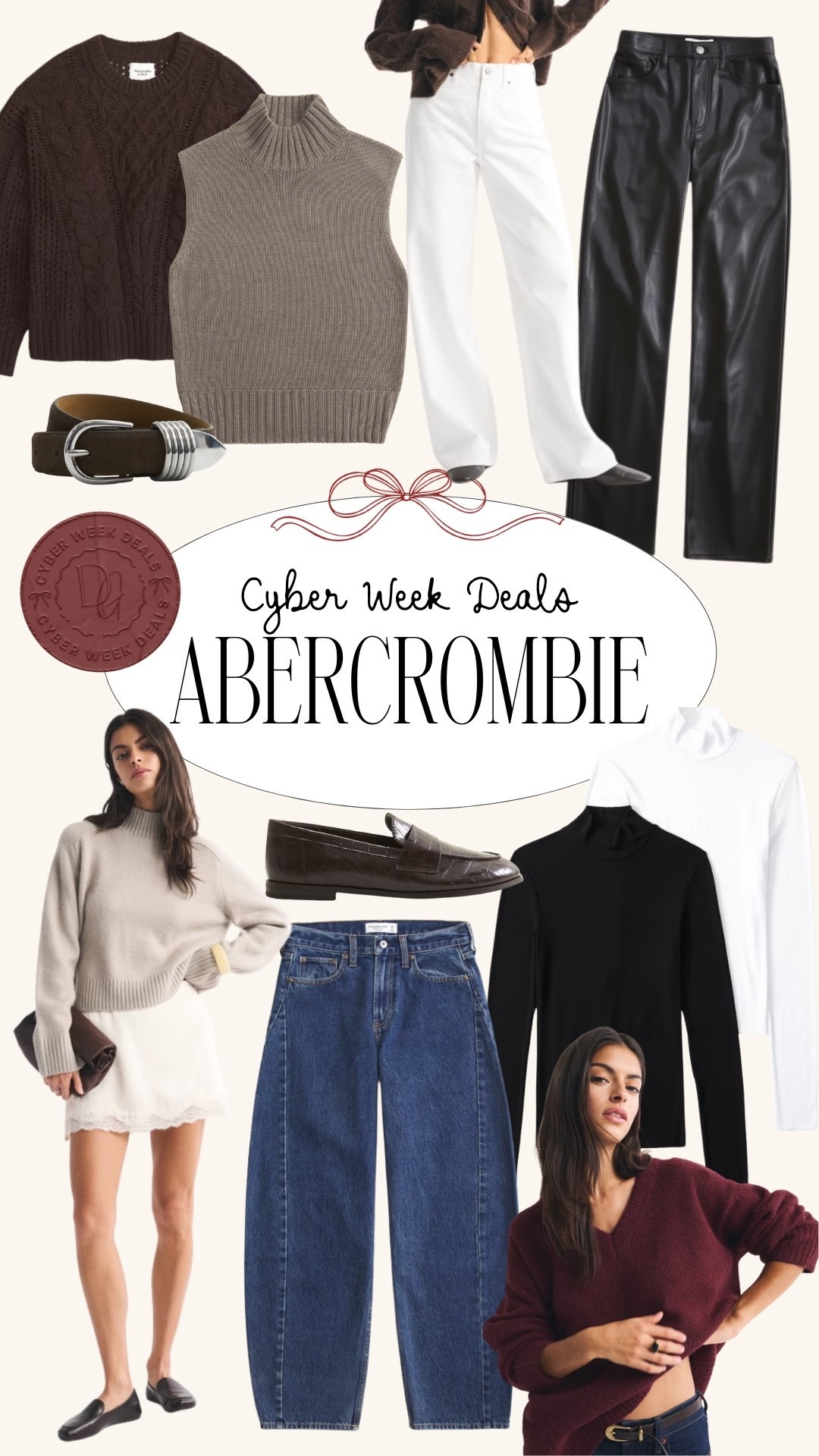 Abercrombie Black Friday deal are on! 25-50% off and use code AFCYBER for an additional stackable 15%. Best sale of the year!!

Abercrombie Black Friday, Black Friday deals, leather pants, winter outfits, holiday outfits, barrel jeans, sleeveless sweater, cozy outfits, oversized sweater

#LTKCyberWeek #LTKHoliday #LTKSaleAlert